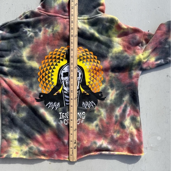 Women's Lurking Class Hoodie Multicolor Spell-Out S Streetwear CROPPED Tie Dyed - Picture 15 of 16